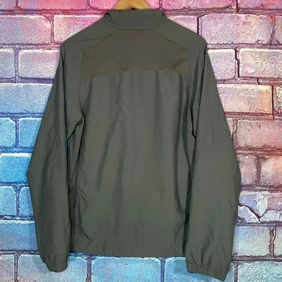 Champion Windbreaker Jacket Small Green Nylon Grey Outdoor Full Zip - Picture 6 of 7